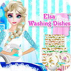 Hra Elsa Washing Dishes