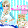 Hra Elsa Washing Dishes